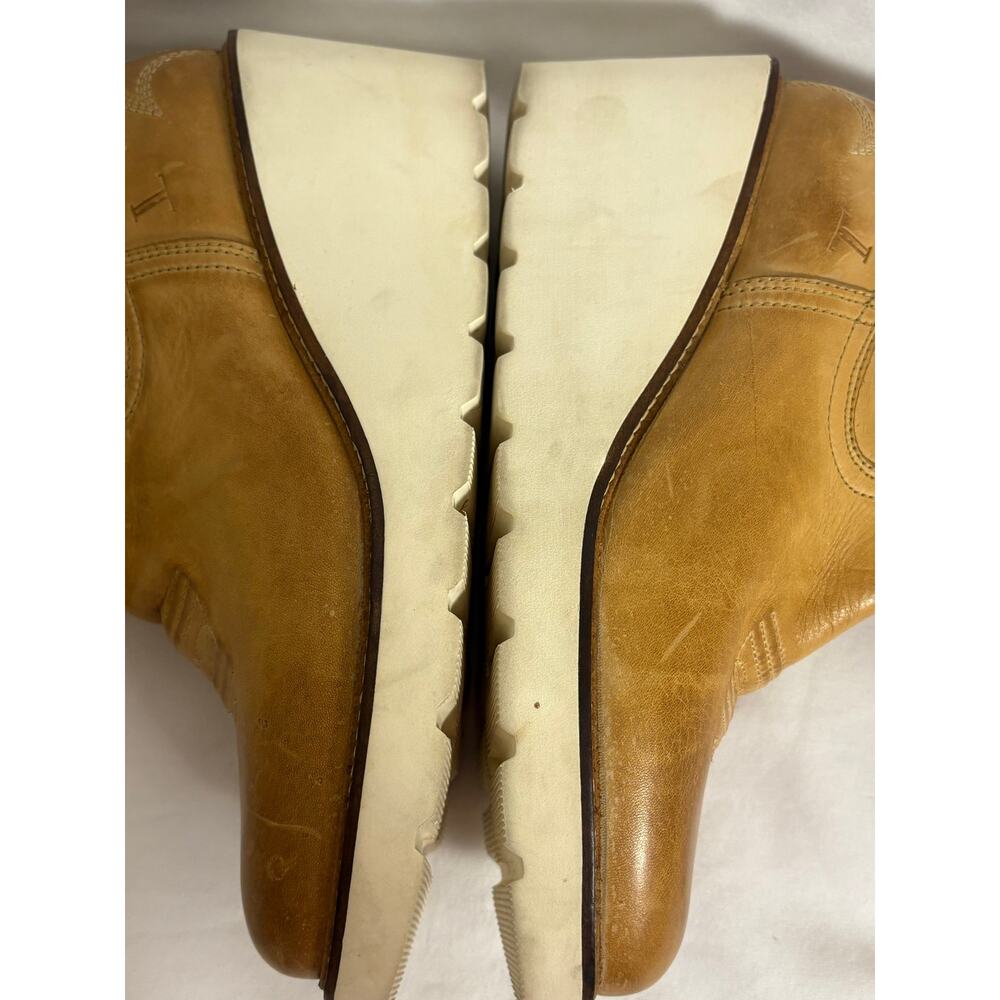 Lucchese 63001 Leather Western Wedge Boots Size 8 - Picture 13 of 16